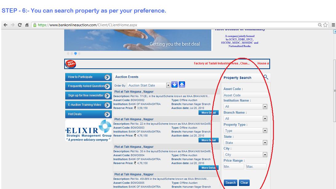 You can search property as per your preference.